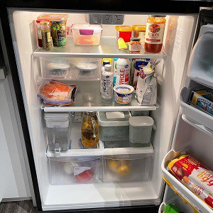 A clean and well organised refrigerator